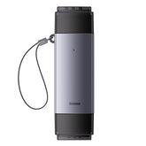 Baseus Lite Series USB-A & Type-C to SD/TF Card Reader -Dark Gray